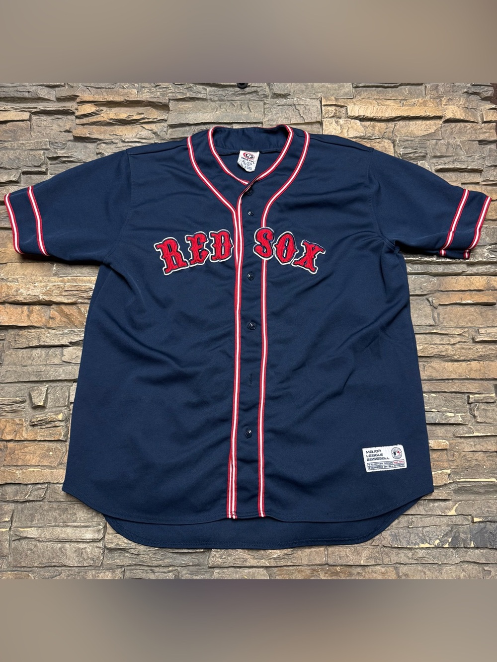 Vintage Boston Red Sox Jersey Men’s XL Button Y2K Throwback VTG MLB Baseball